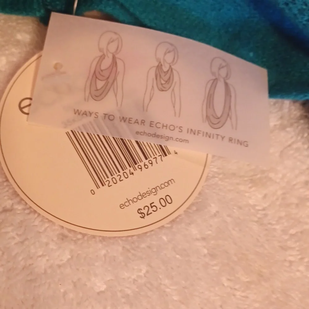 Echo Design infinity scarve kids scarf teal color